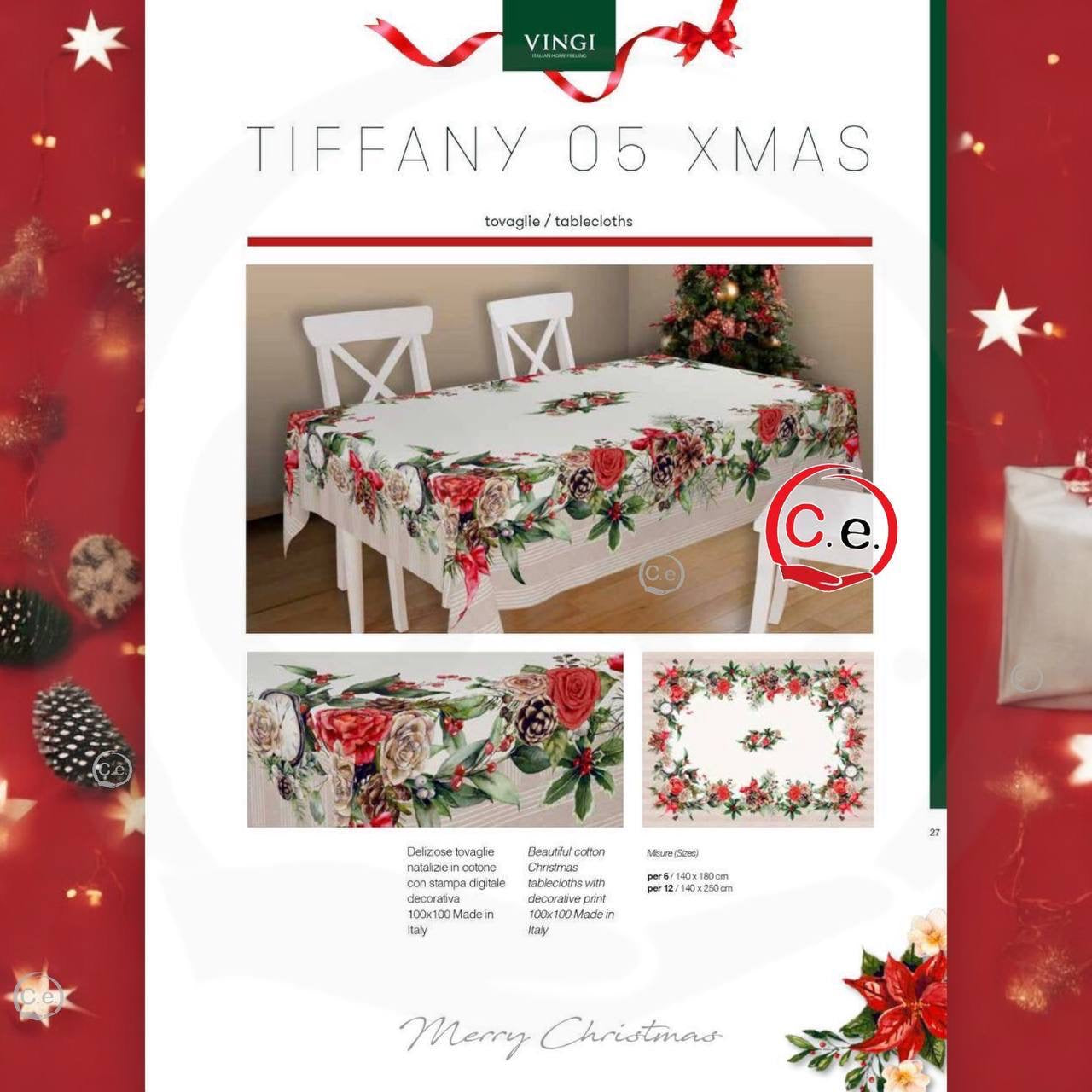 Tovaglia digitale Vingi Tiffany xmas Christmas 🎄🎁☃️🎅🏼