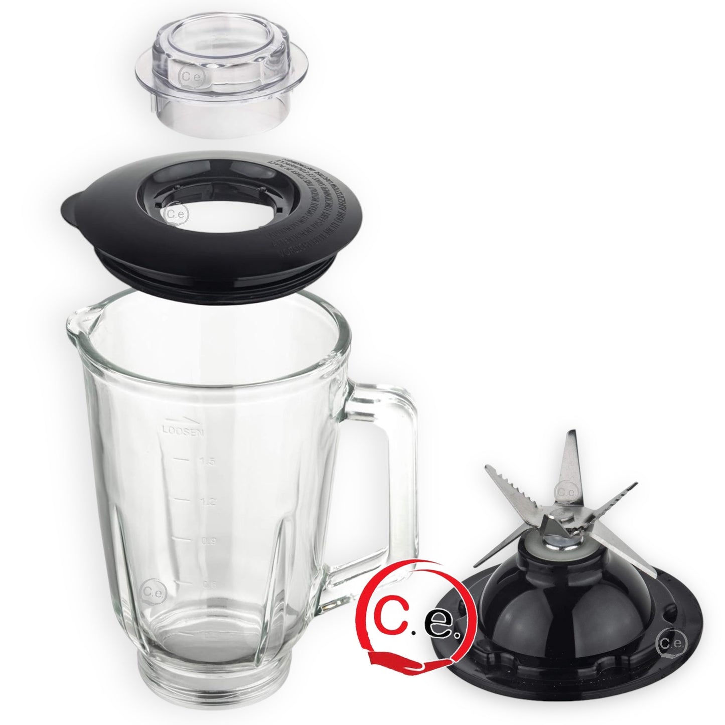 Frullatore in vetro Royalty line 3 in 1