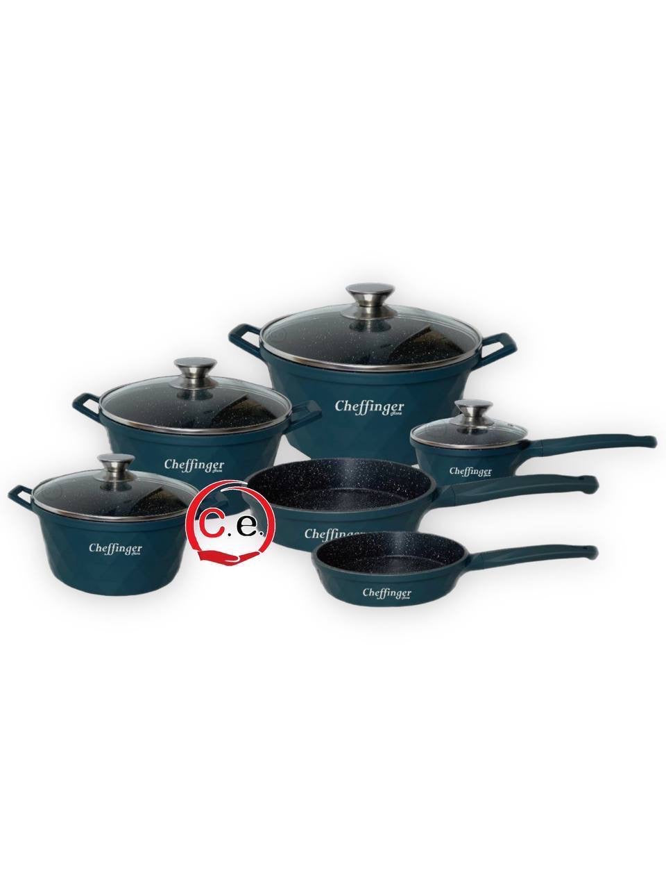 Batteria 12 pezzi Cheffinger Diamantata š