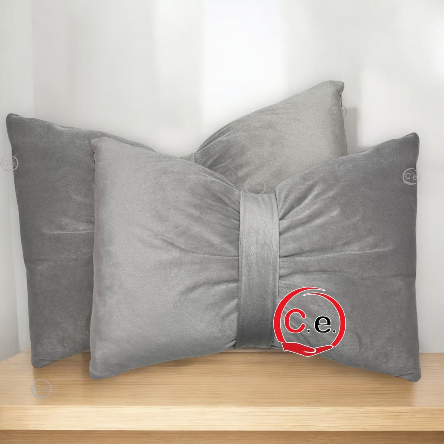 Coppia cuscini arredo a fiocco š in velluto misura 30x40cm