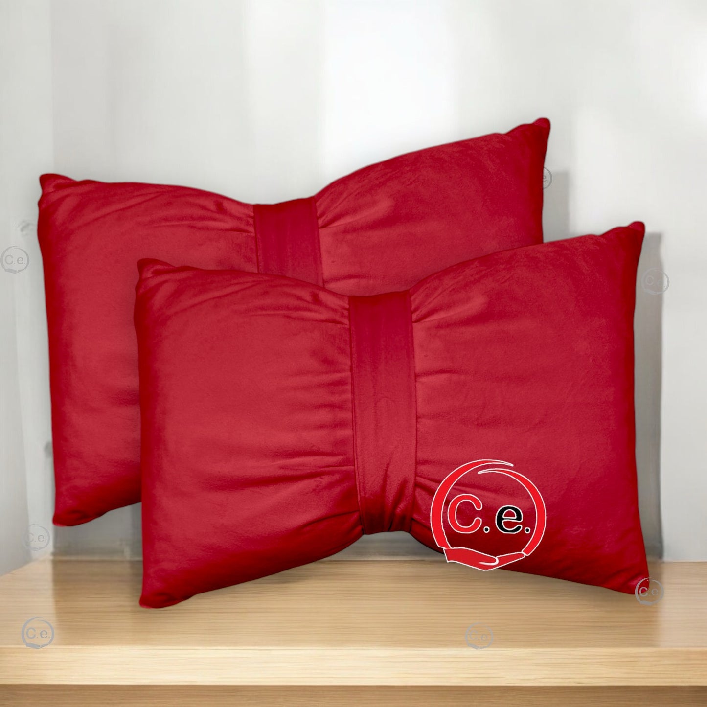Coppia cuscini arredo a fiocco š in velluto misura 30x40cm