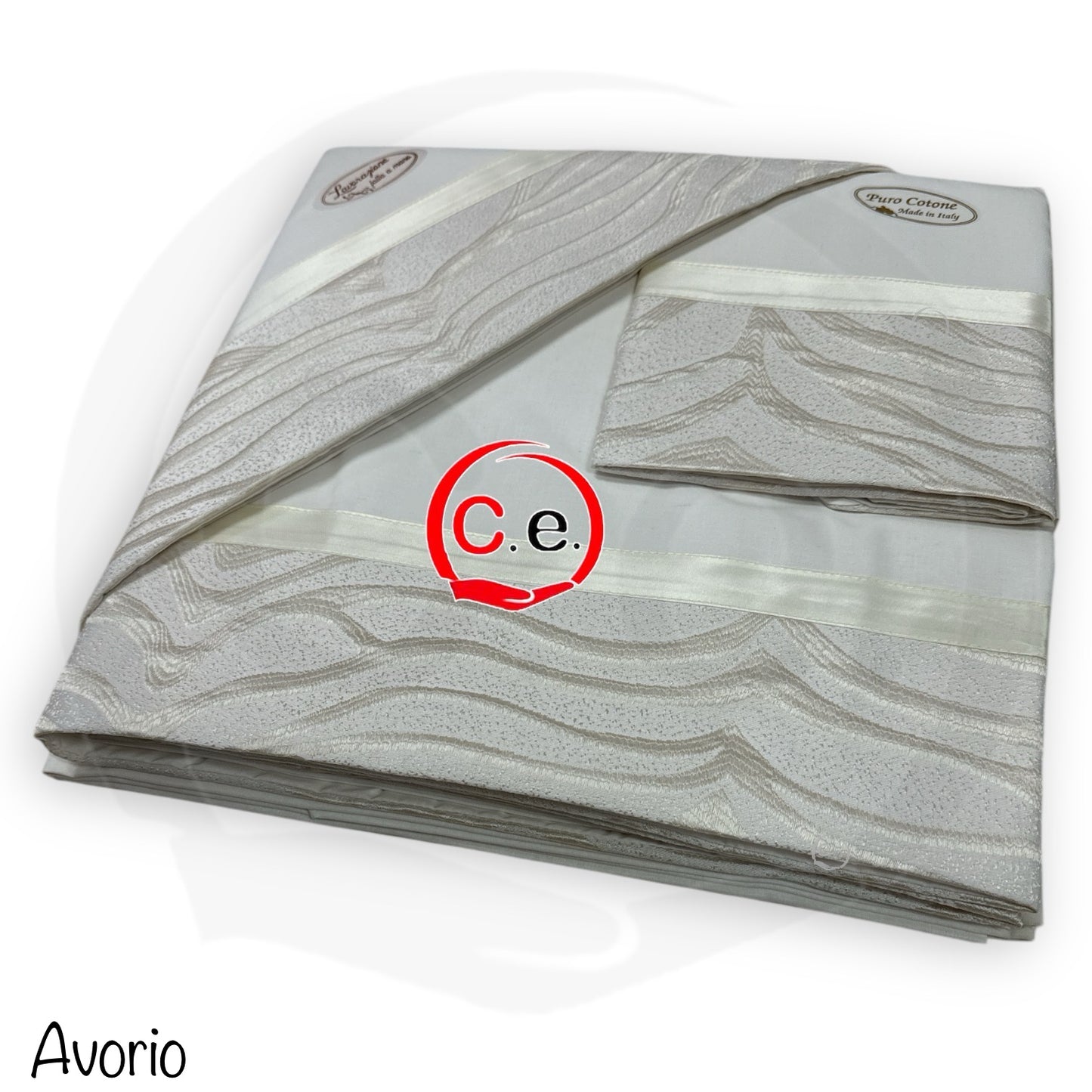Completo lenzuola Josephie con fascia in raso