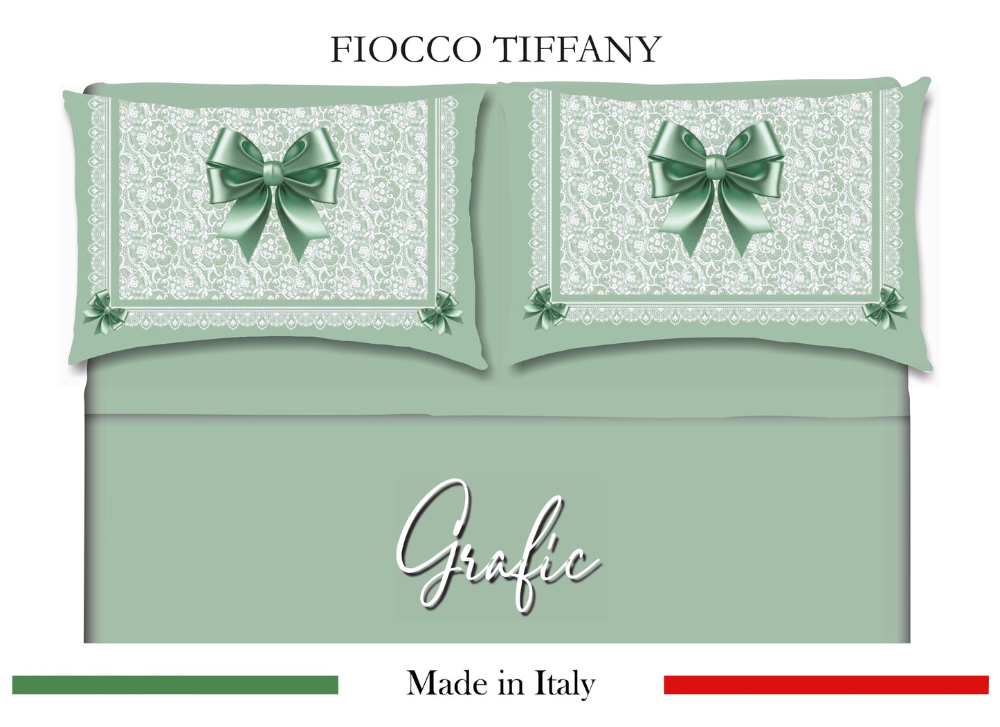 Grafic Completo Letto Fiocco Matrimoniale con federe Digitali con stampe in 3D al Alta Definizione!