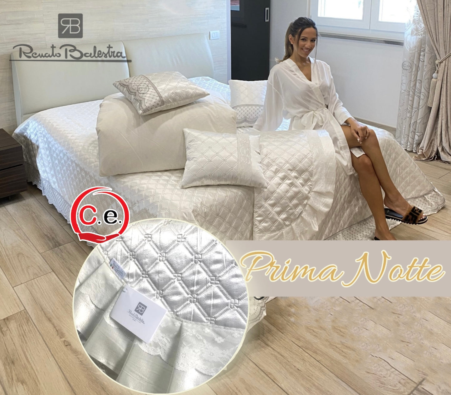 Trapuntino Prima Notte Renato Balestra con pizzo & riccio