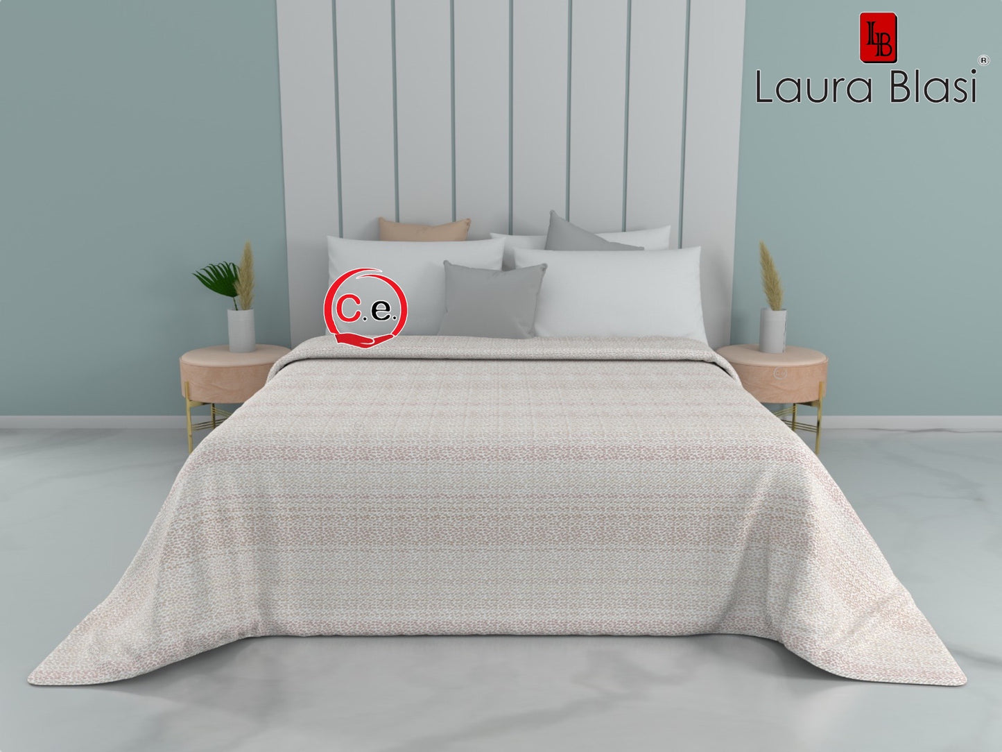 Copriletto Laura Blasi in Piquet Disegno Stone