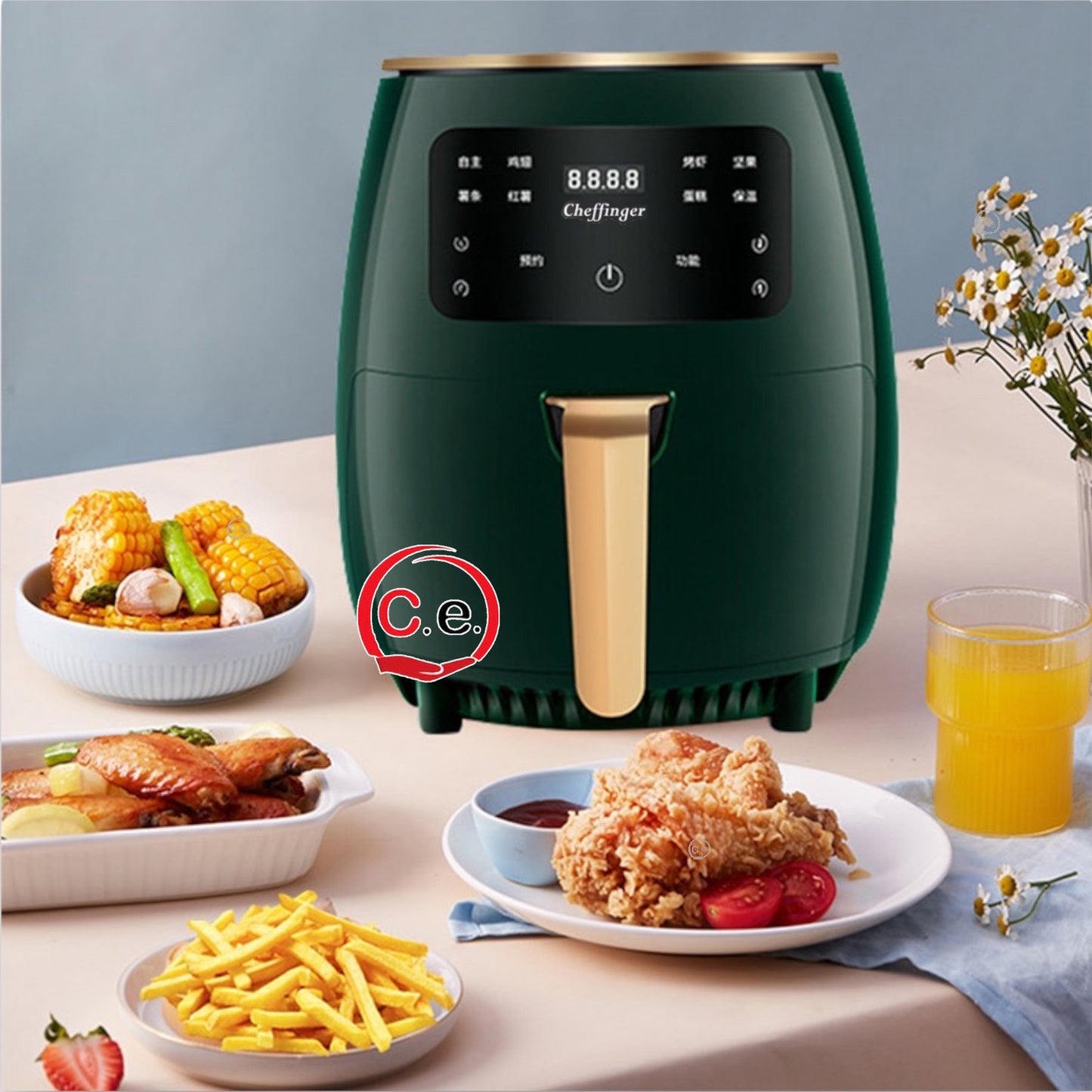 Friggitrice Cheffinger ad aria con display LCD & touch
