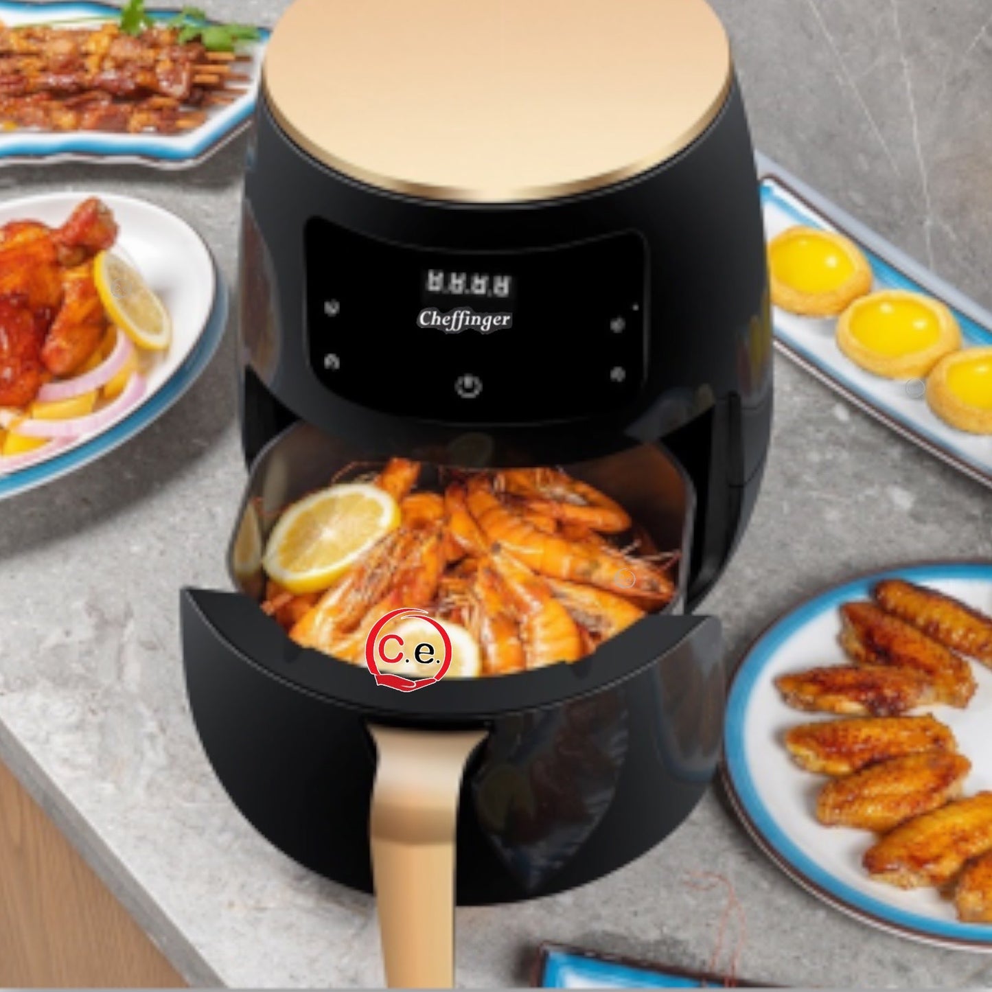 Friggitrice Cheffinger ad aria con display LCD & touch