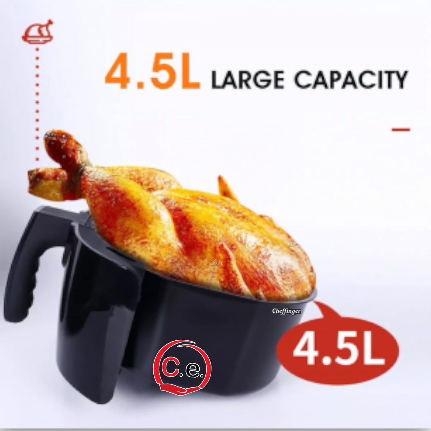 Friggitrice Cheffinger ad aria con display LCD & touch
