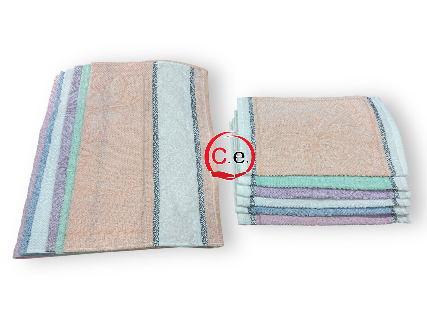 Asciugamani 6+6 in soffice spugna art.Rosy