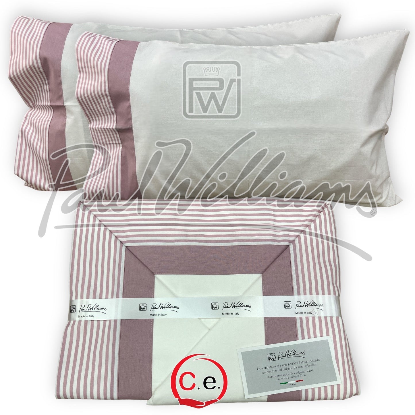 Completo lenzuola PaulWilliams Rigata con doppio bordo, fascia digitale ad alta definizione