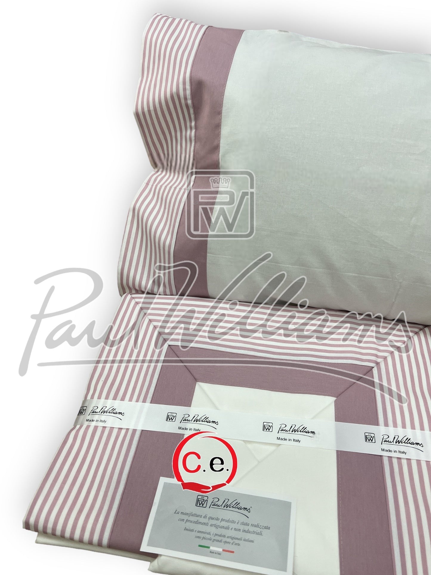 Completo lenzuola PaulWilliams Rigata con doppio bordo, fascia digitale ad alta definizione