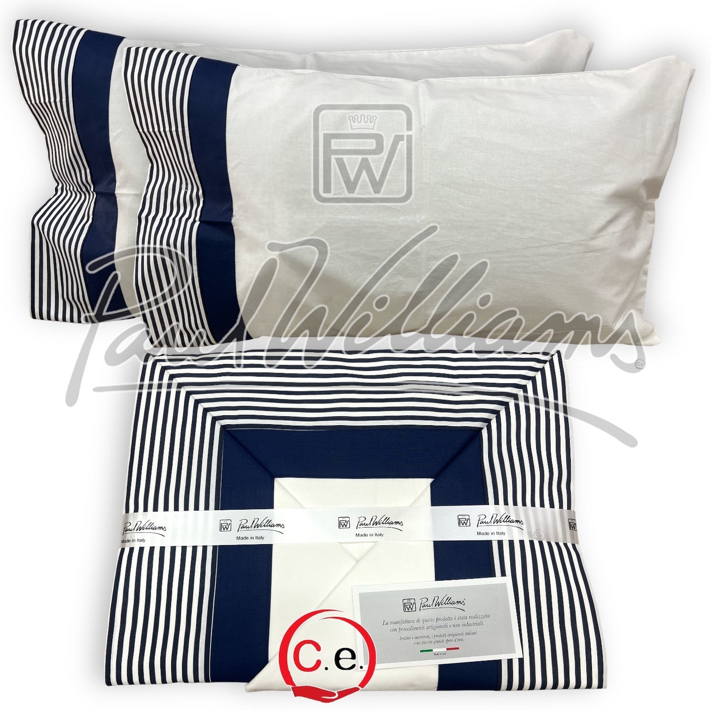 Completo lenzuola PaulWilliams Rigata con doppio bordo, fascia digitale ad alta definizione