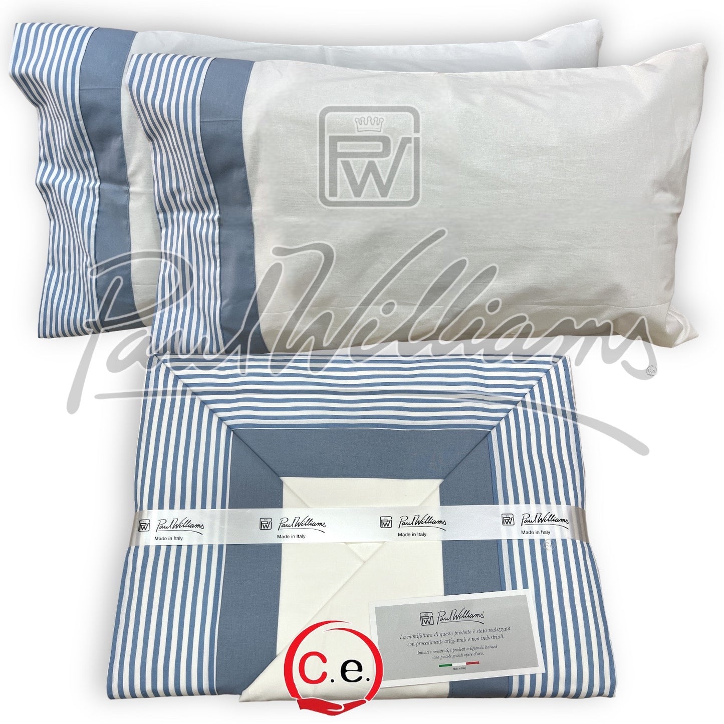 Completo lenzuola PaulWilliams Rigata con doppio bordo, fascia digitale ad alta definizione