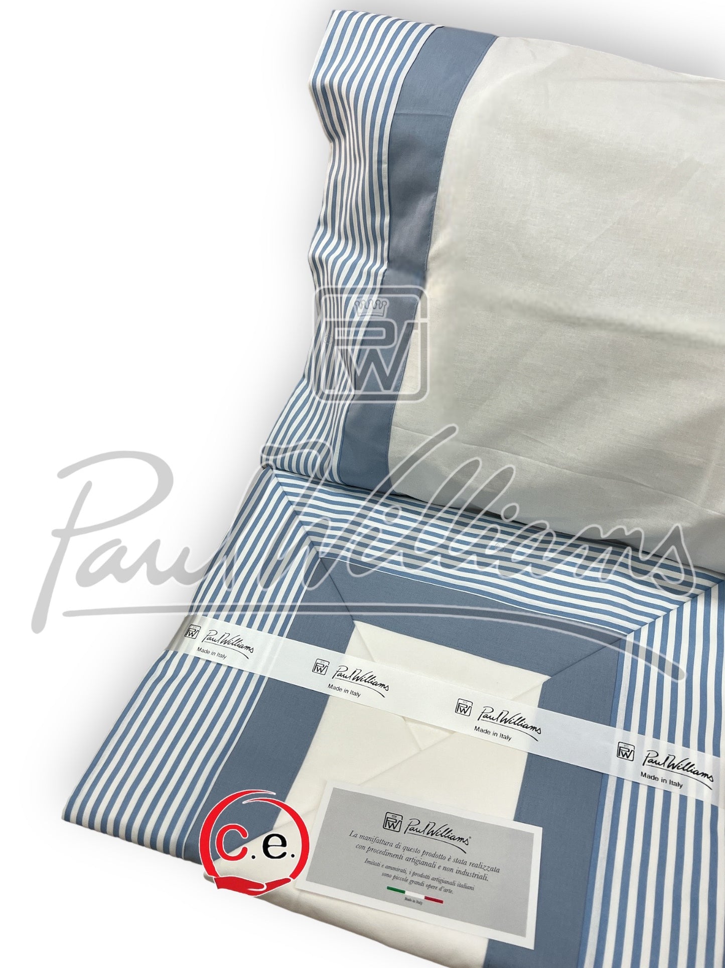 Completo lenzuola PaulWilliams Rigata con doppio bordo, fascia digitale ad alta definizione