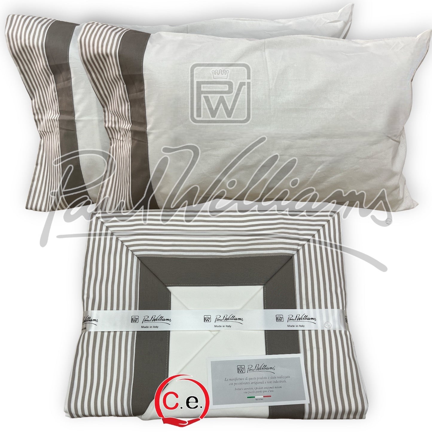 Completo lenzuola PaulWilliams Rigata con doppio bordo, fascia digitale ad alta definizione