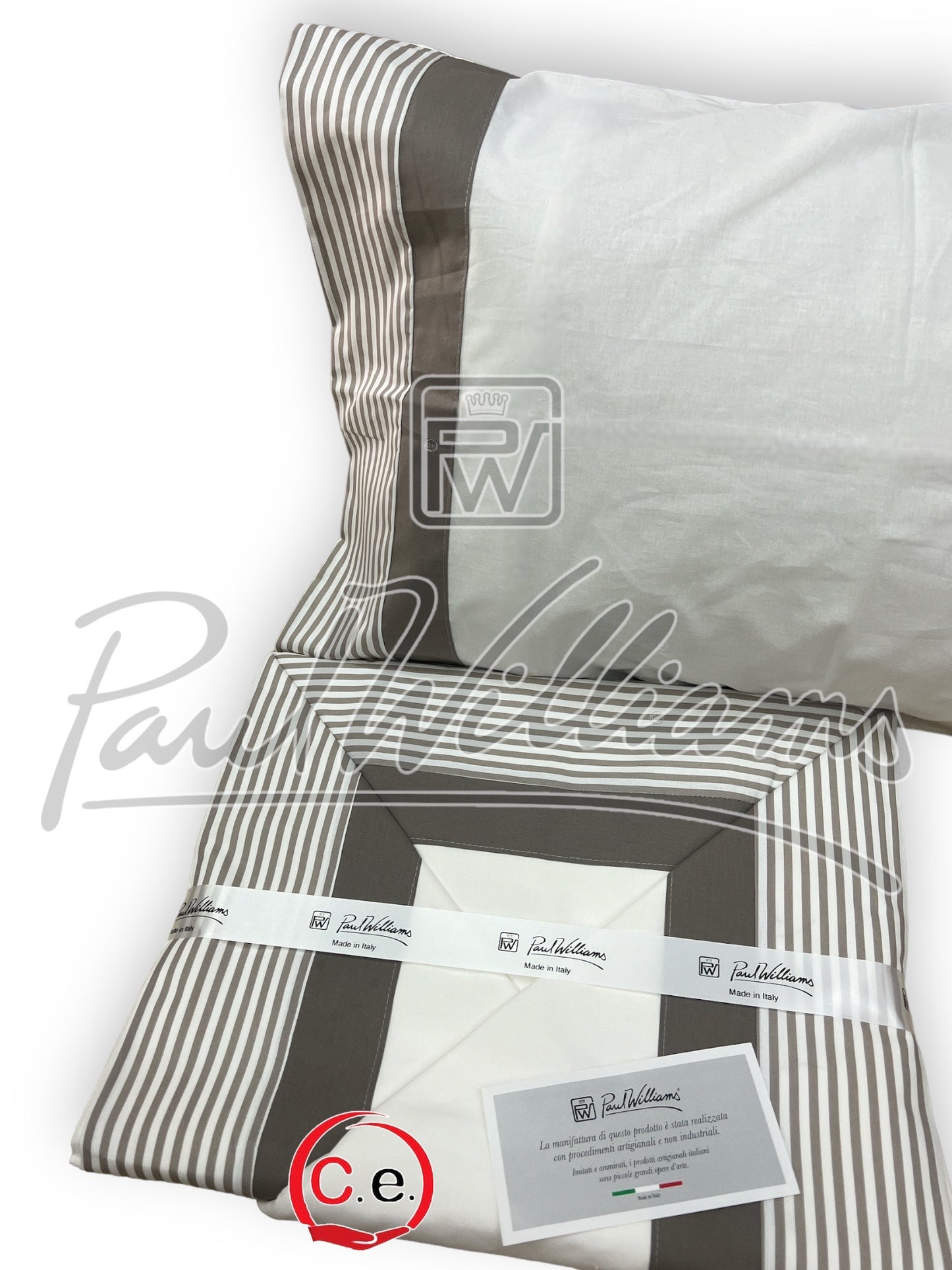 Completo lenzuola PaulWilliams Rigata con doppio bordo, fascia digitale ad alta definizione