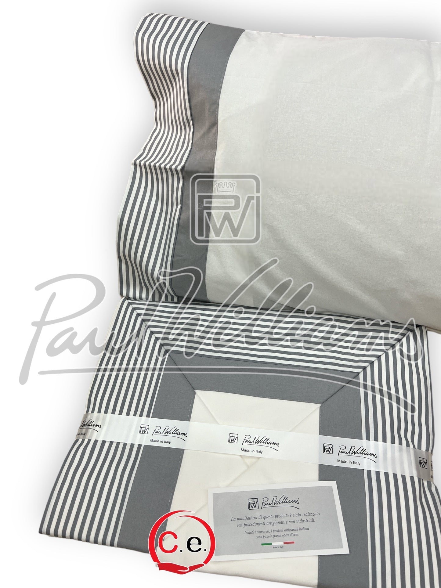 Completo lenzuola PaulWilliams Rigata con doppio bordo, fascia digitale ad alta definizione