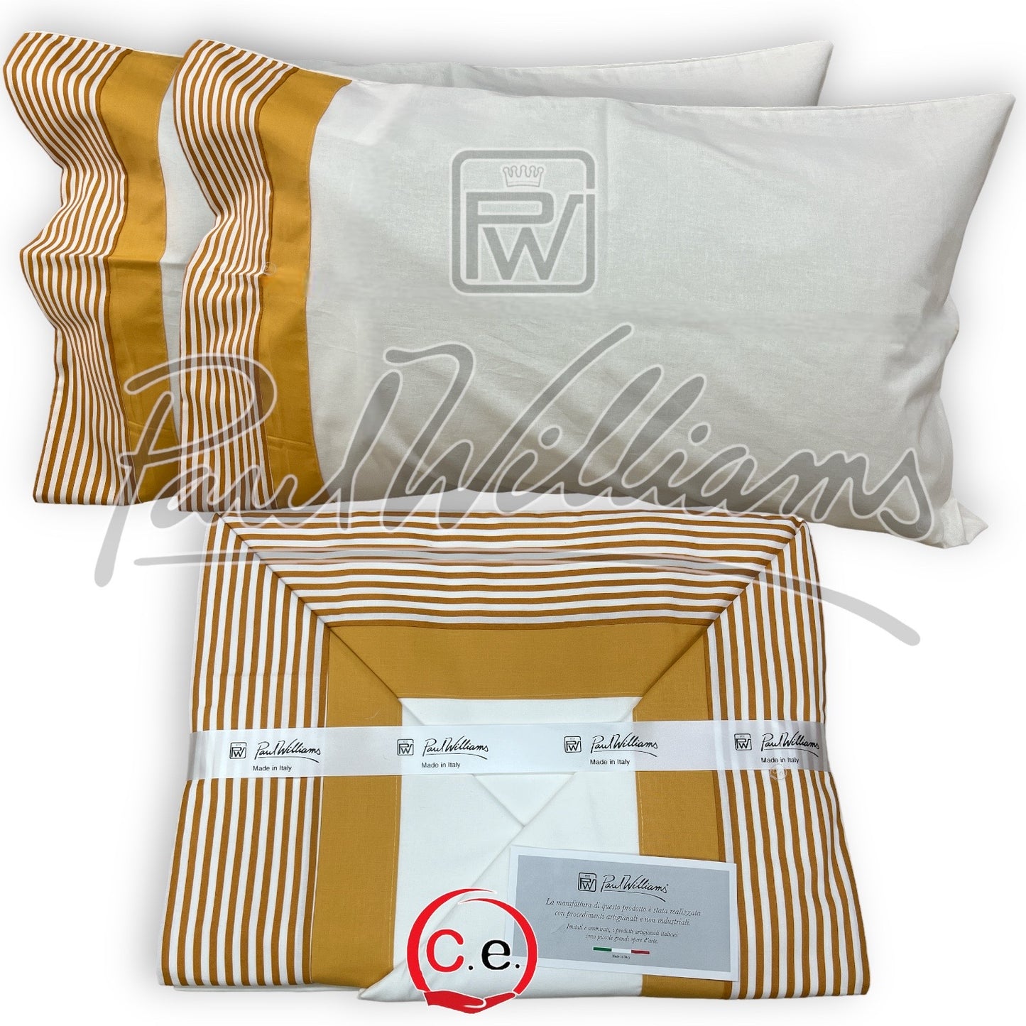 Completo lenzuola PaulWilliams Rigata con doppio bordo, fascia digitale ad alta definizione