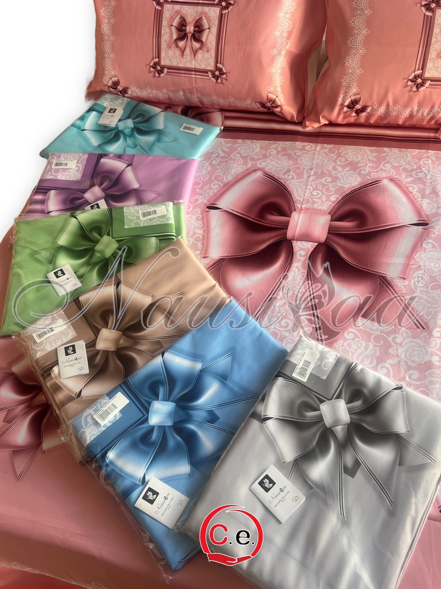 Copriletto fiocco 🎀 Nausikaa con federe coordinate