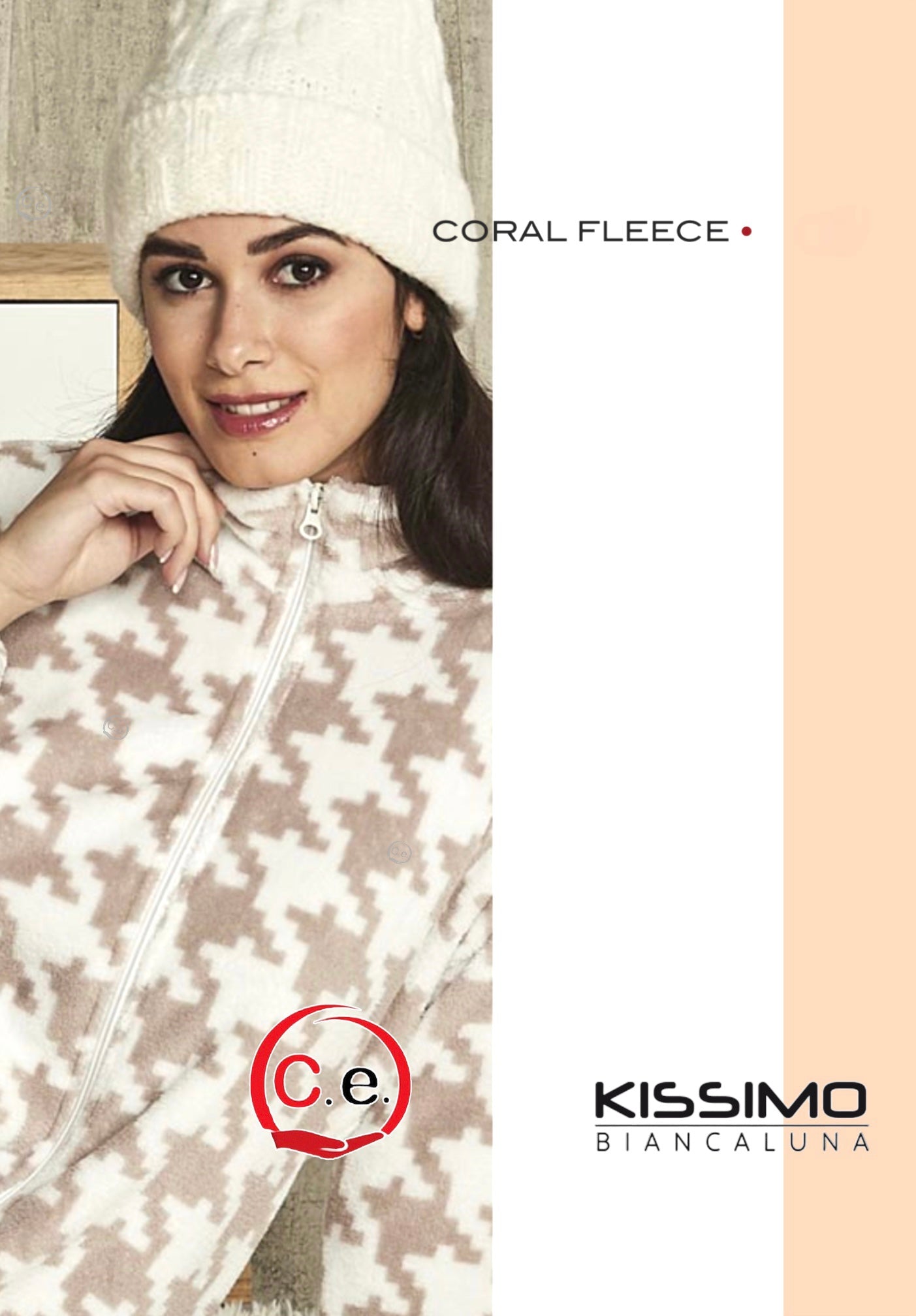 Vestaglia Donna Kissimo BiancaLuna🌙 in soffice Coral con zip