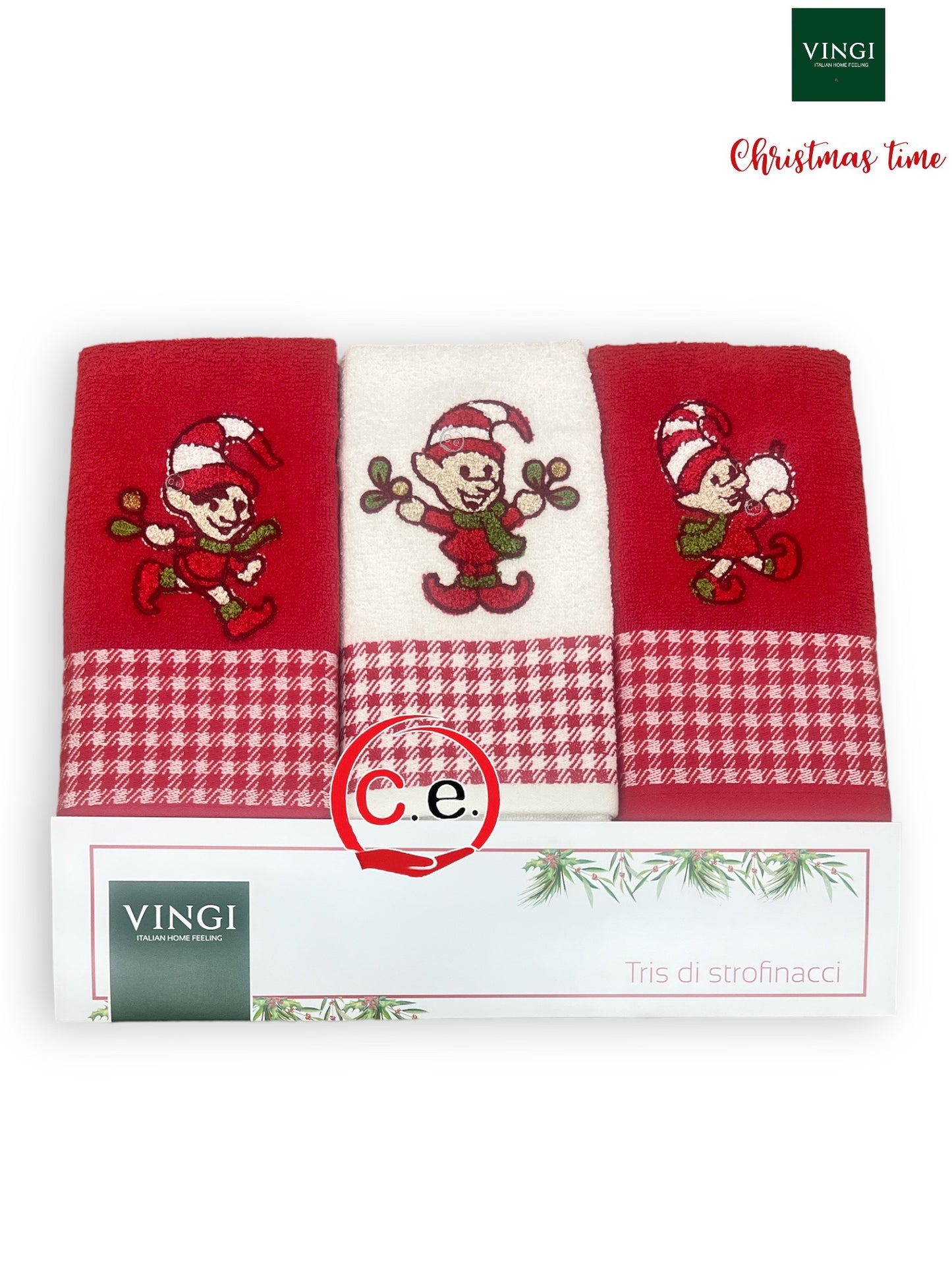 Tris strofinacci Vingi in spugna Natalizi 🎅🏼⛄️🎄