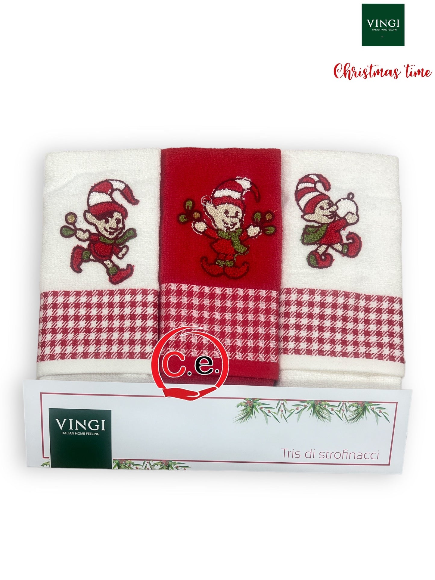 Tris strofinacci Vingi in spugna Natalizi 🎅🏼⛄️🎄