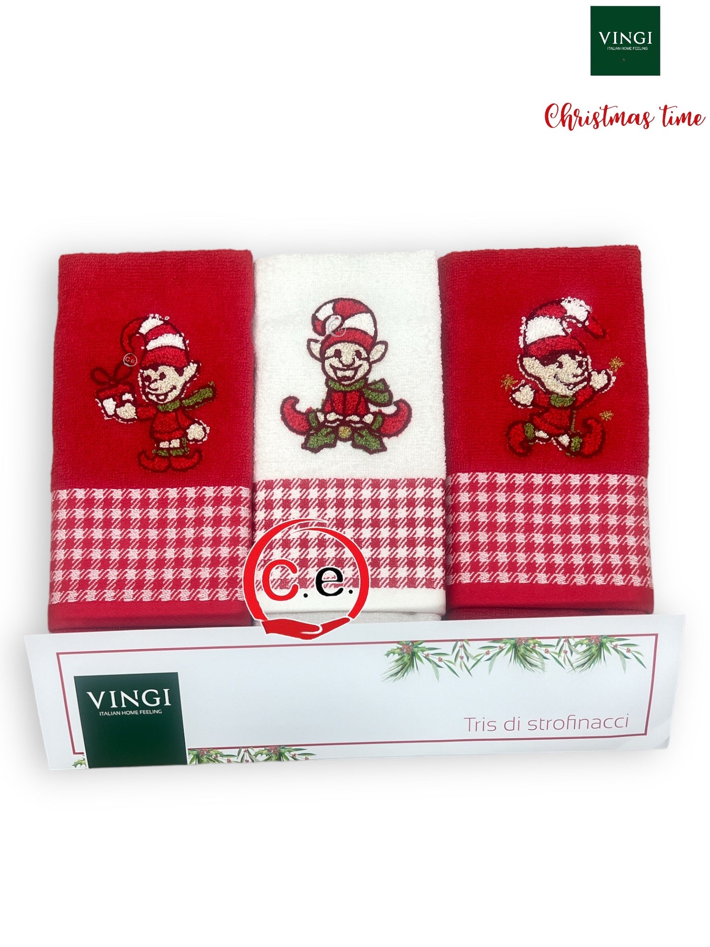 Tris strofinacci Vingi in spugna Natalizi 🎅🏼⛄️🎄