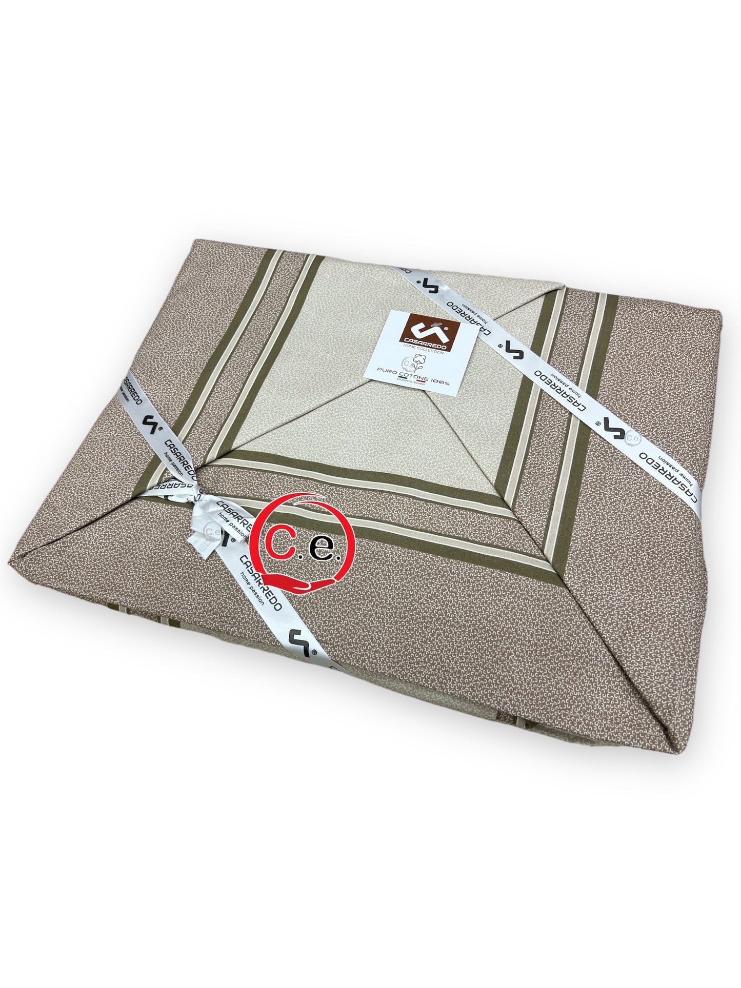 Completo lenzuola Casarredo Borbonese matrimoniale stampato in puro cotone