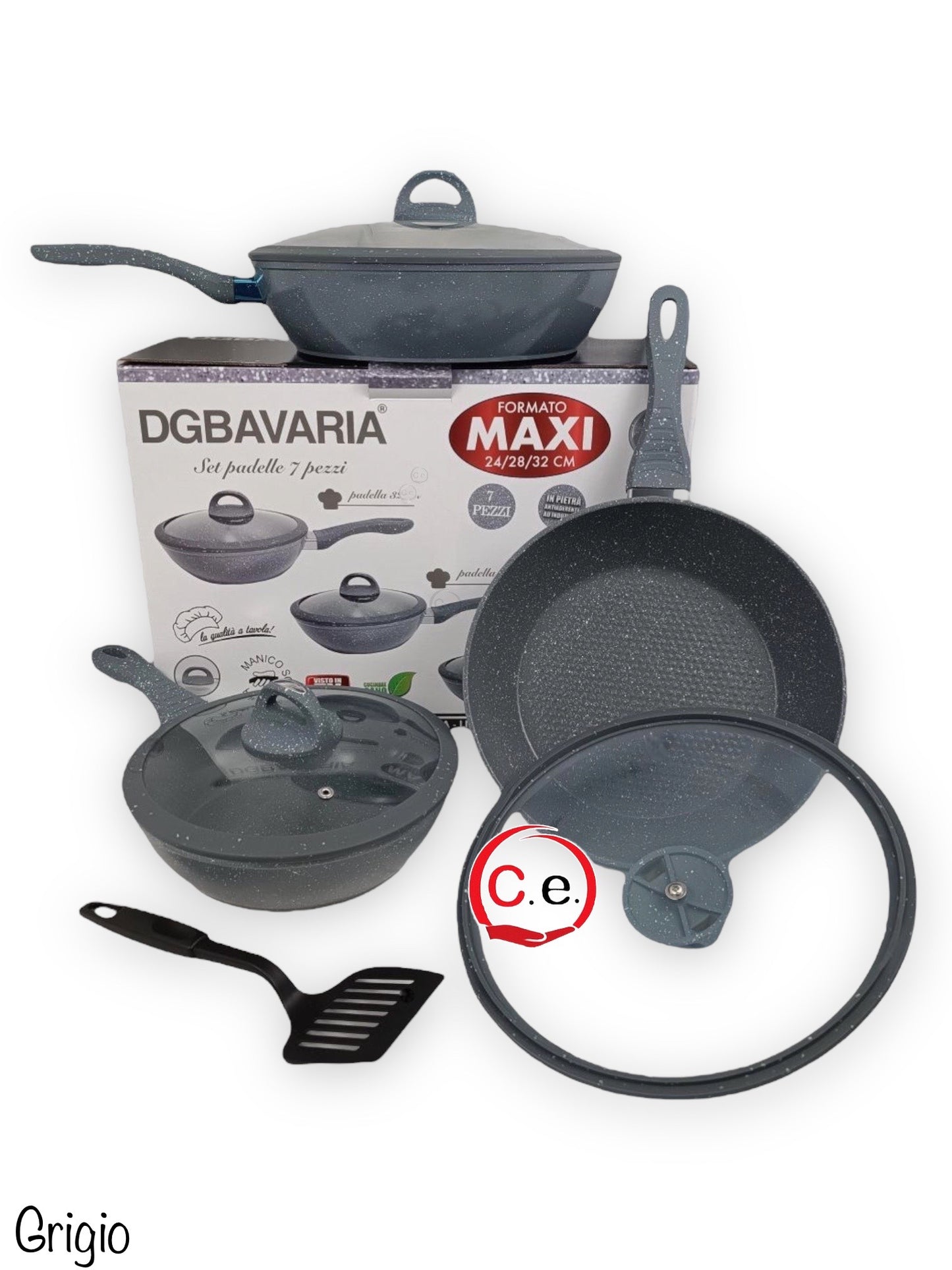 Tris padelle Maxi in pietra lavica