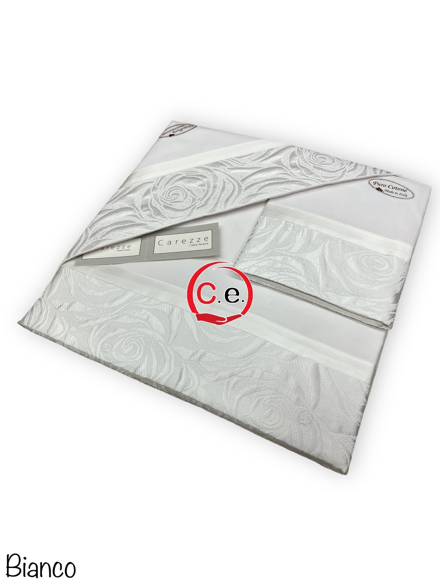 Completo lenzuola Raquel con fascia in jaquard