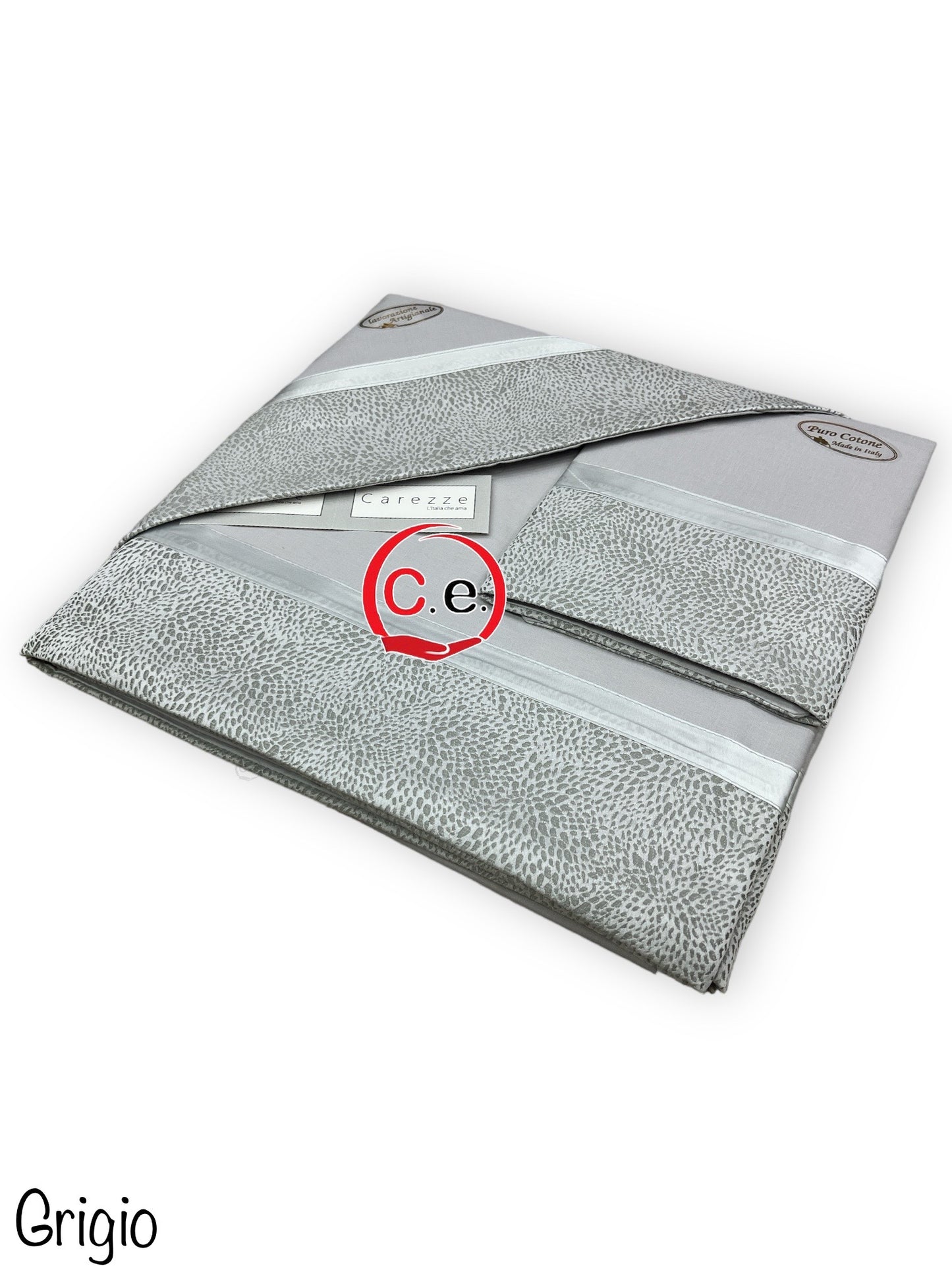 Completo lenzuola Isabelle con fascia in jaquard
