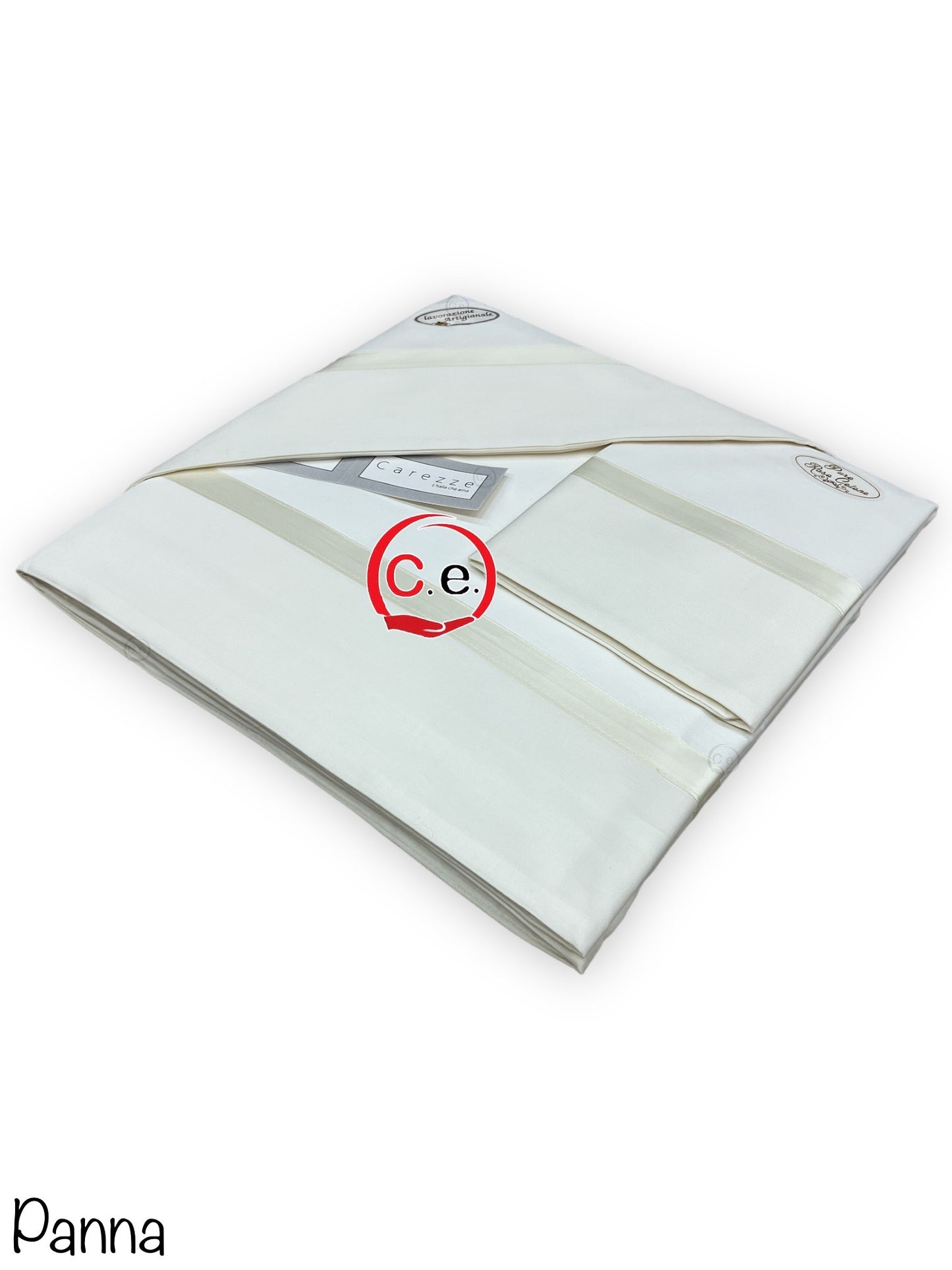 Completo lenzuola Fanny con fascia in tinta unita