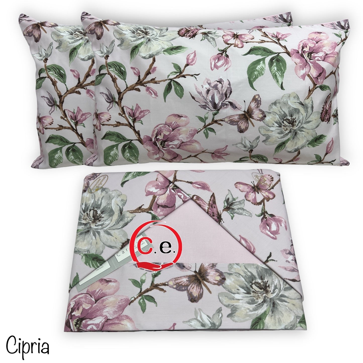 Completo lenzuola Portofino con fascia e federe digitali con stampa in alta definizione