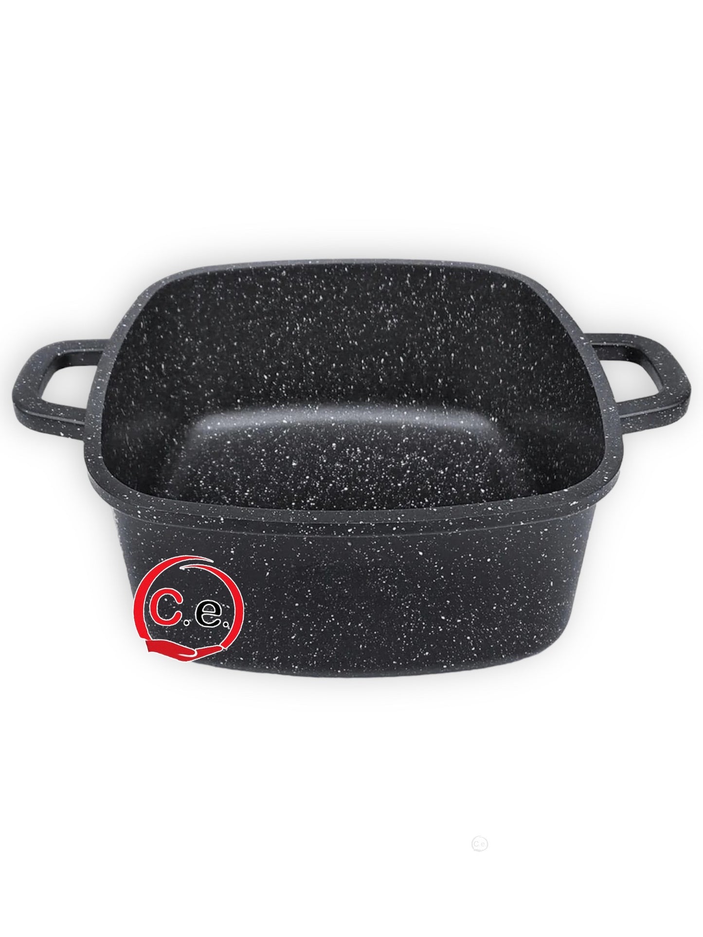 Tris casseruole quadrate in pietra lavica con coperchio in vetro Cheffinger 👩🏼🍳