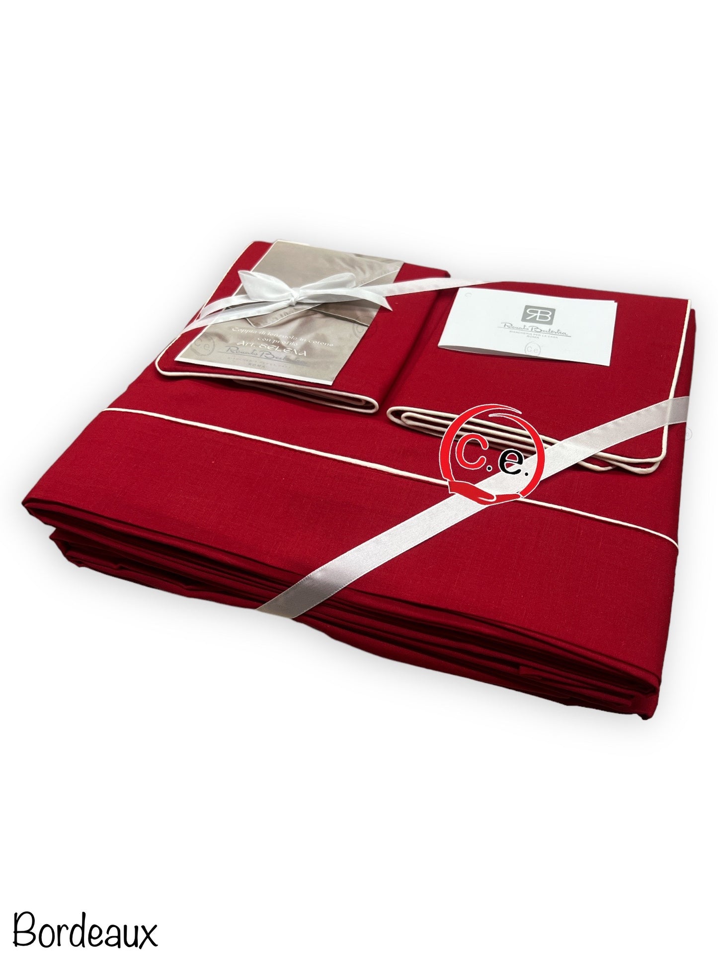 Completo lenzuola in cotone con profilo Selena Renato Balestra