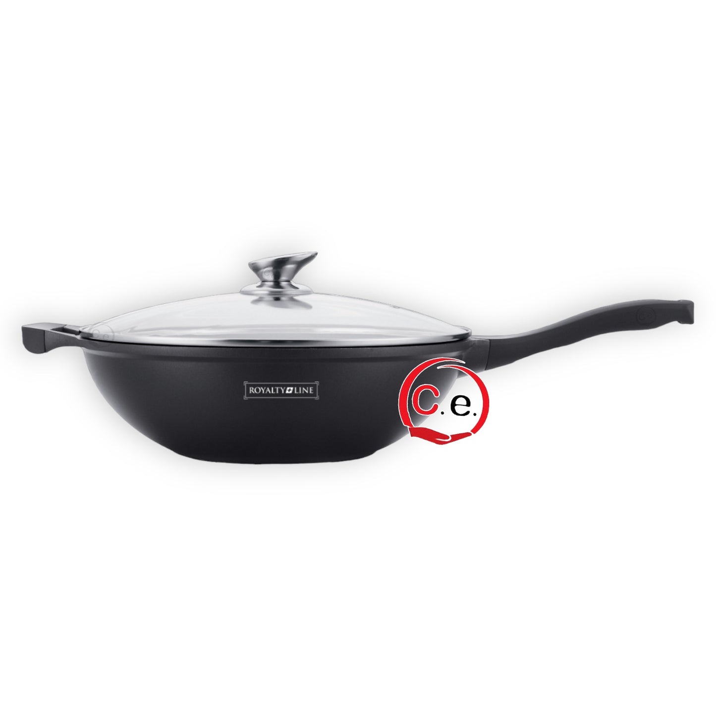 Pentola / Saltapasta / Wock 32 cm antiaderente in pietra lavica