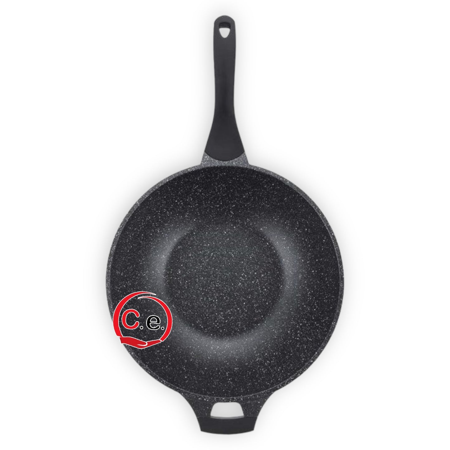 Pentola / Saltapasta / Wock 32 cm antiaderente in pietra lavica
