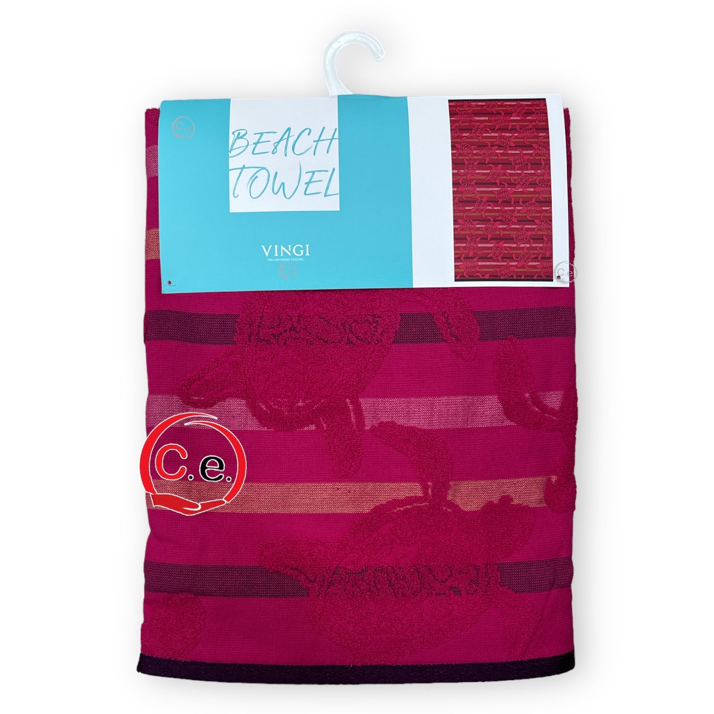 Telo mare 🏝☀️🌊 Vingi in mordbida microspugna, in cotone al 100% Disegno Turtle 🐢