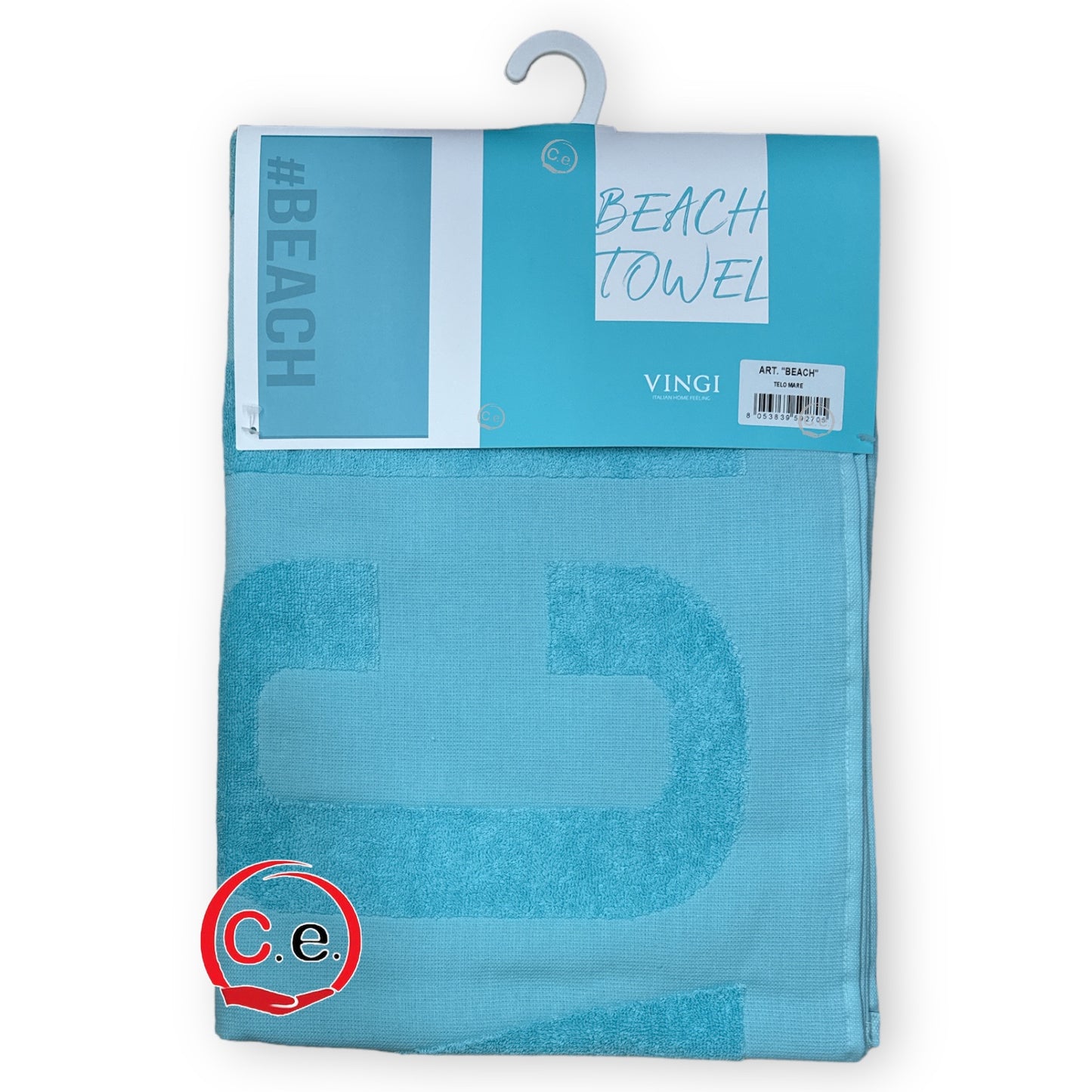 Telo mare 🏝☀️🌊 Vingi in mordbida microspugna, in cotone al 100% Disegno beach