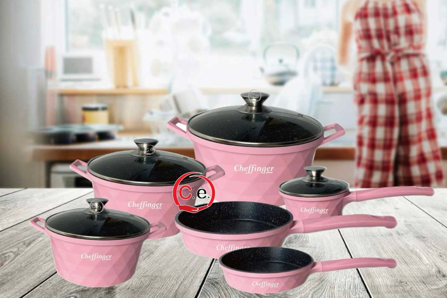 Batteria 12 pezzi Cheffinger Diamantata š