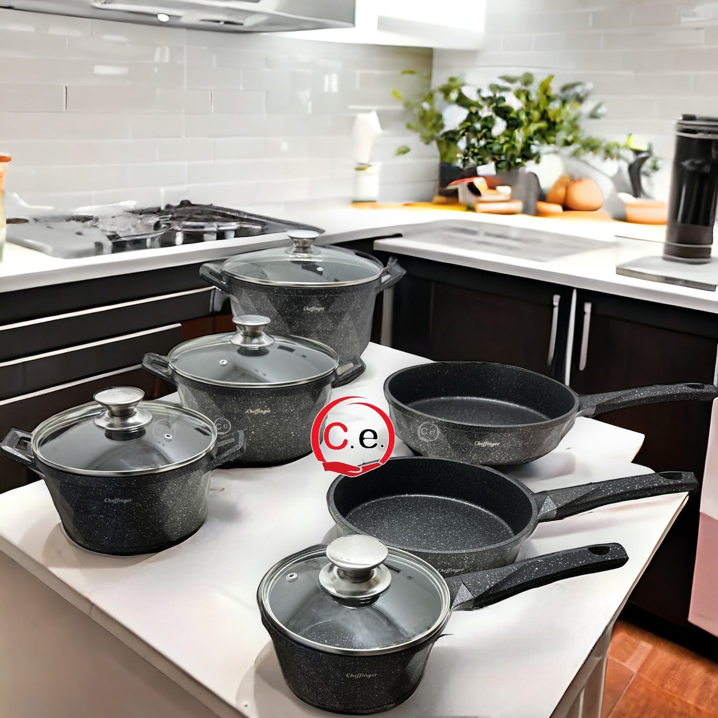 Batteria 12 pezzi Cheffinger Diamantata š