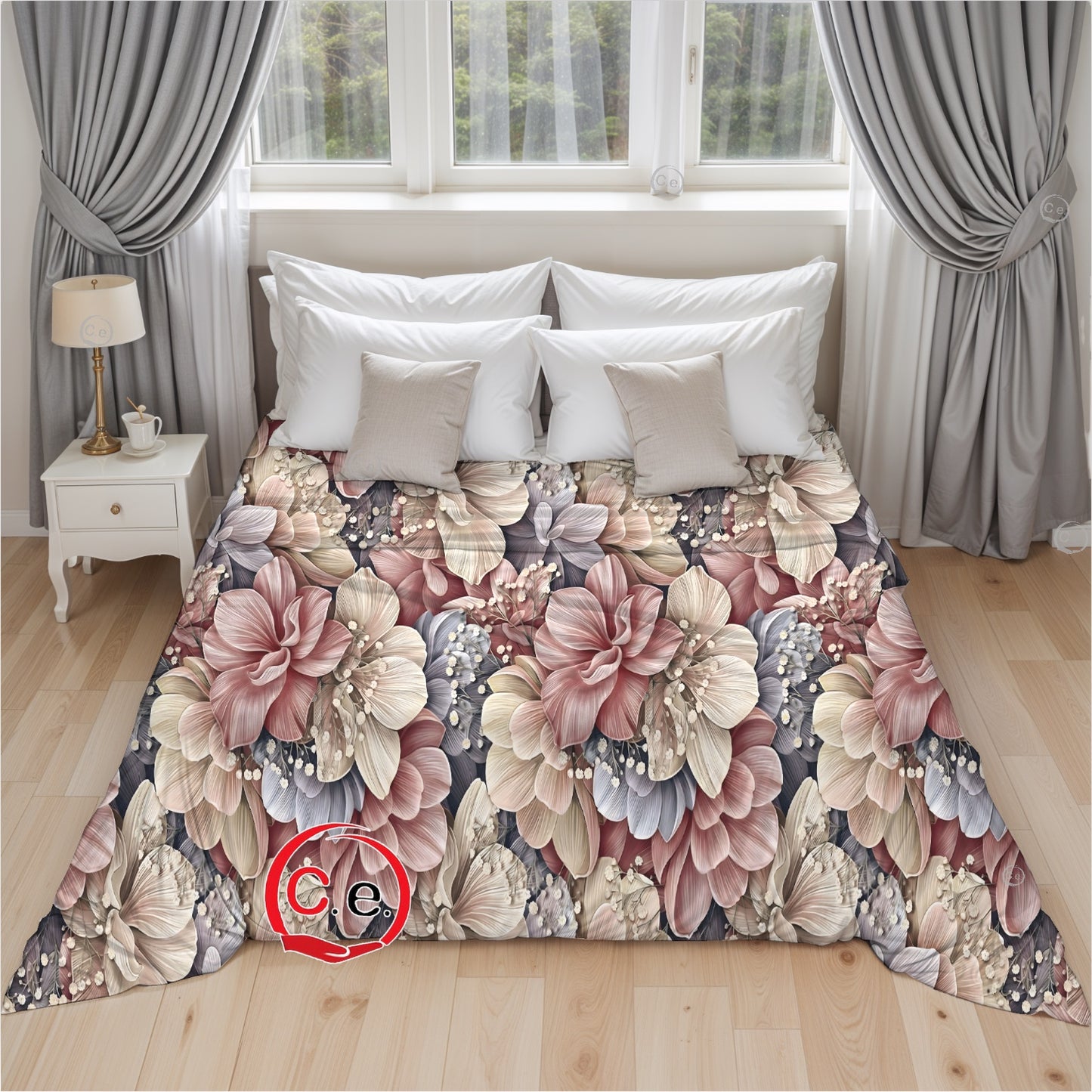 Copriletto trapuntato Serena