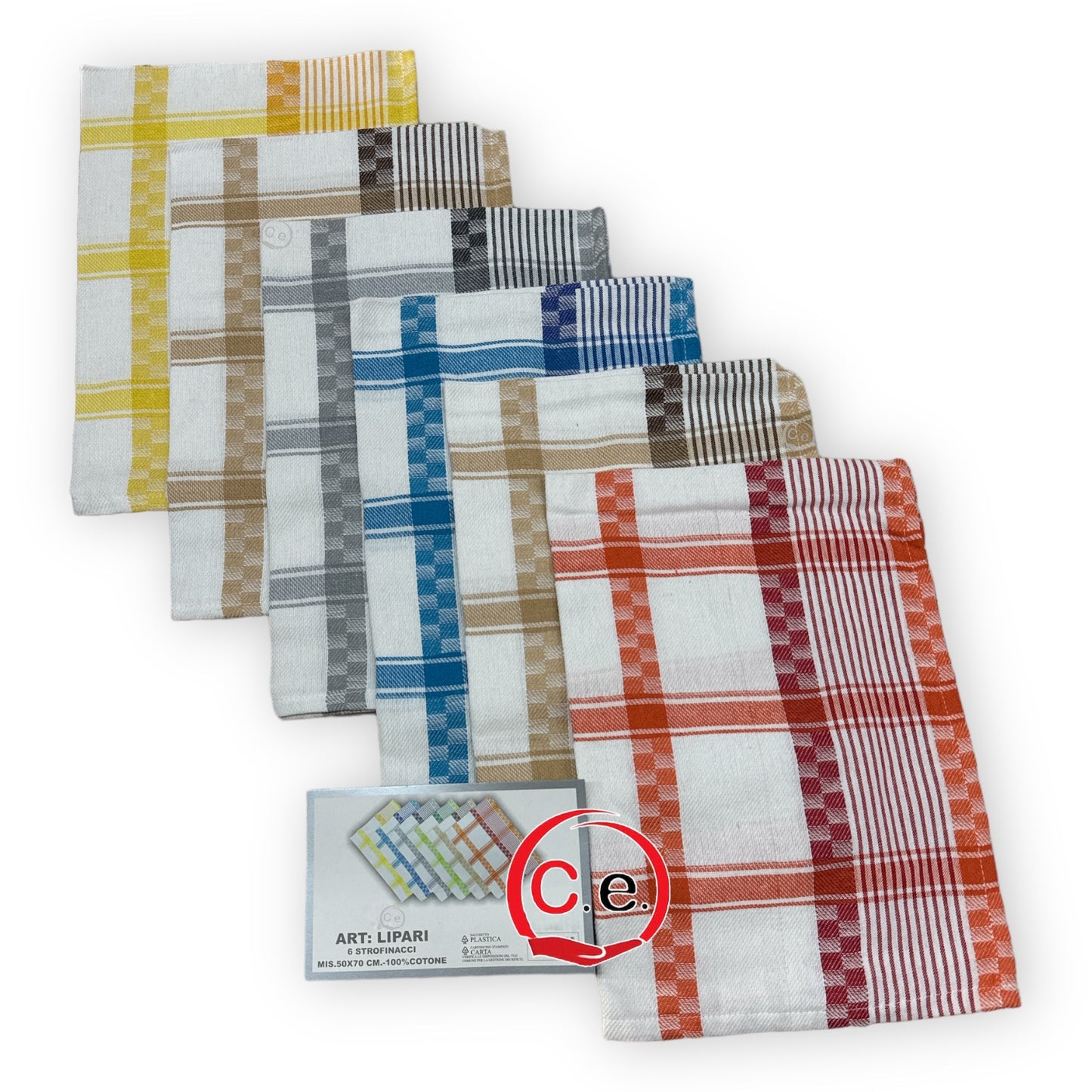 Strofinacci 6 pezzi in puro cotone al 100%