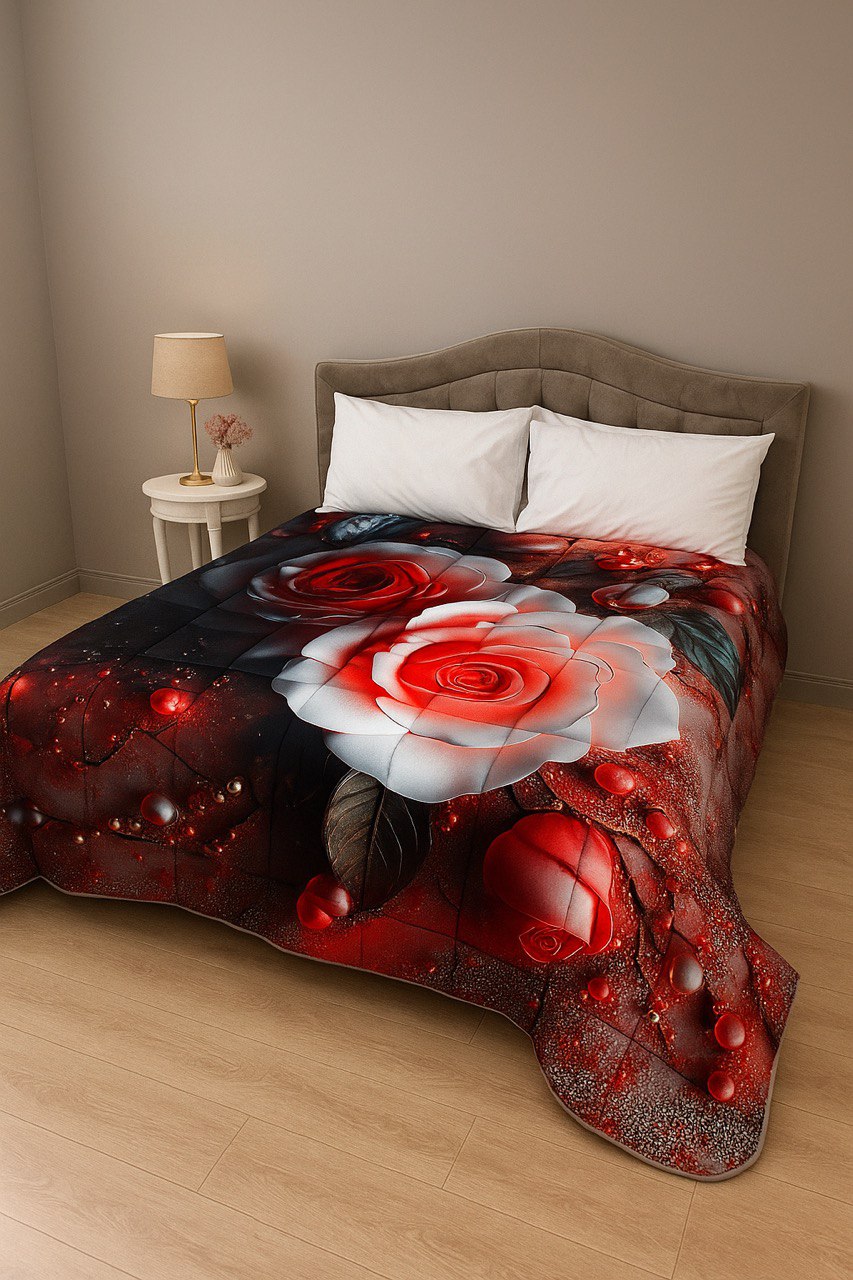 Trapunta/Piumone Rose Chic in stampa Digitale ad alta risoluzione
