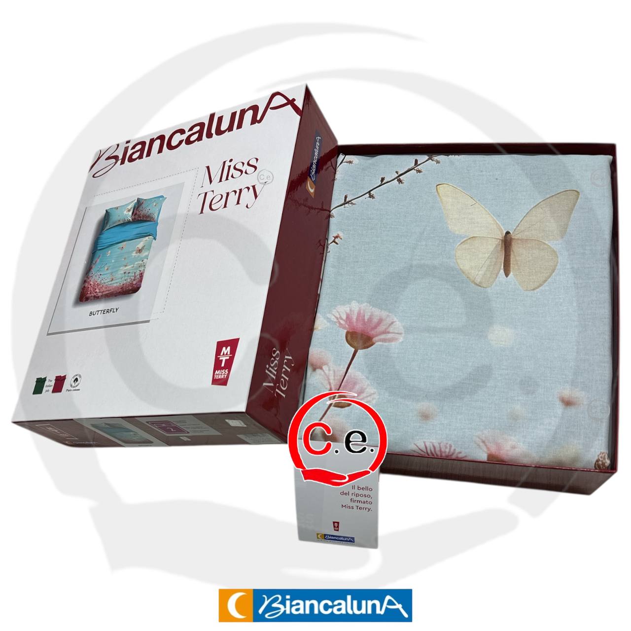 Lenzuola copriletto BiancaLuna Miss Terry Butterfly