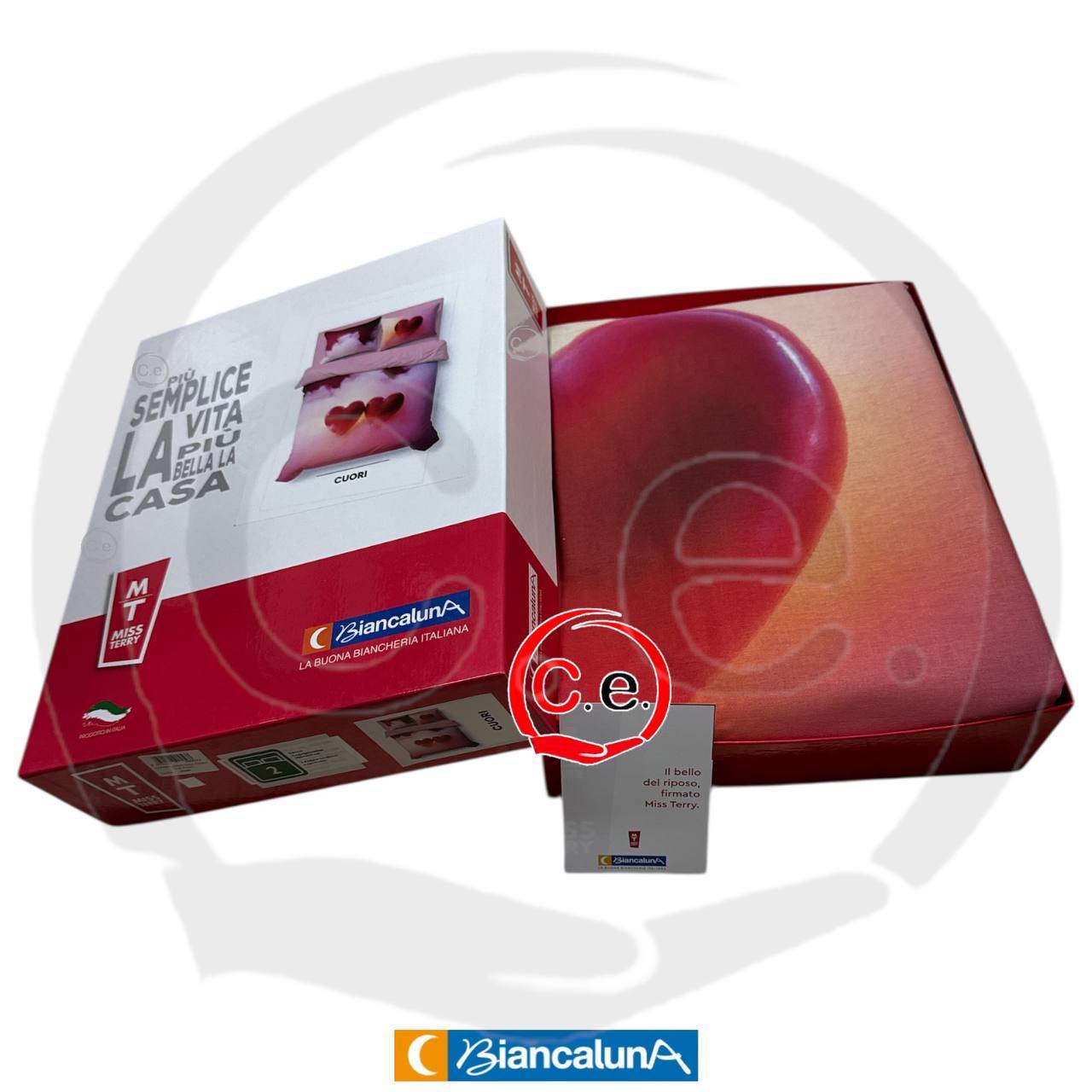 Copripiumino Cuori Miss Terry BiancaLuna 🌙 Digitale