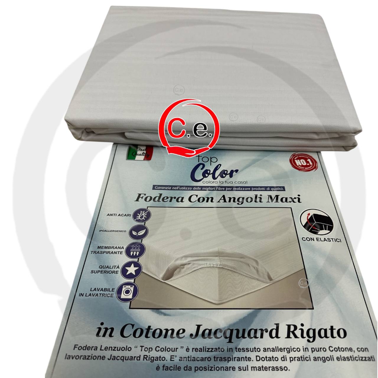 Coprimaterasso con angoli in cotone