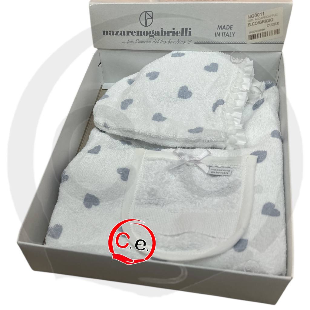 Accappatoio/Poncho stampato con cappuccio NazarenoGabrielli