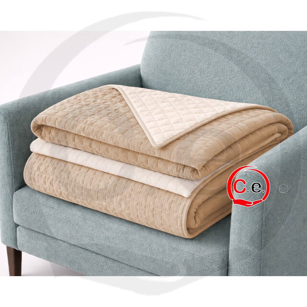 Copriletto trapuntato Capri double-face