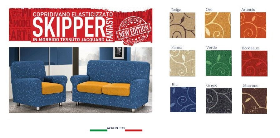 Copridivano Elasticizzato Skipper Fantasy